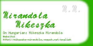 mirandola mikeszka business card